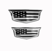 Set of American Flag Aluminum Overlay Tailgate Emblem for Escalade 2021 2022