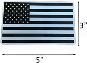 5"x3" Magnet American Flag Auto Decal for Cars Trucks, 2pcs Forward and Reverse Set (Black and White)