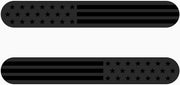 Magnet American Flag Reflective Auto Fender Emblem for Cars Trucks Forward and Reverse (8"x1.2", Black)