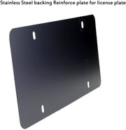 LFPartS Stainless Steel License Plate (12"x6", Black)