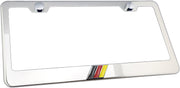 German 3D Flag Emblem Stainless Steel License Plate Frame