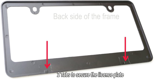 LFPartS Flying Eagle 3D Chrome Emblem Metal License Plate Frame Black