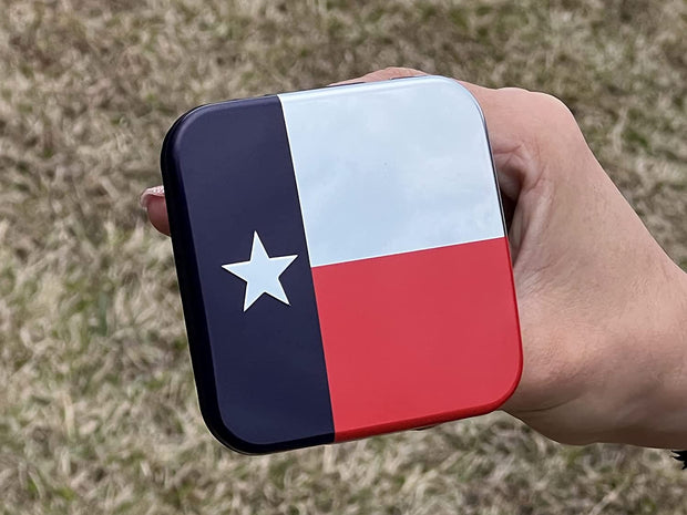 Texas State Metal Flag Hitch Cover Plug (Fits 2" Receiver, Color)