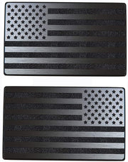 5"x3" Magnet American Flag Auto Decal for Cars Trucks, 2pcs Forward and Reverse Set (Black)