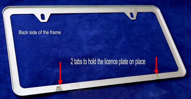 German Flag Metal Emblem Slim Style Stainless Steel License Plate Frame