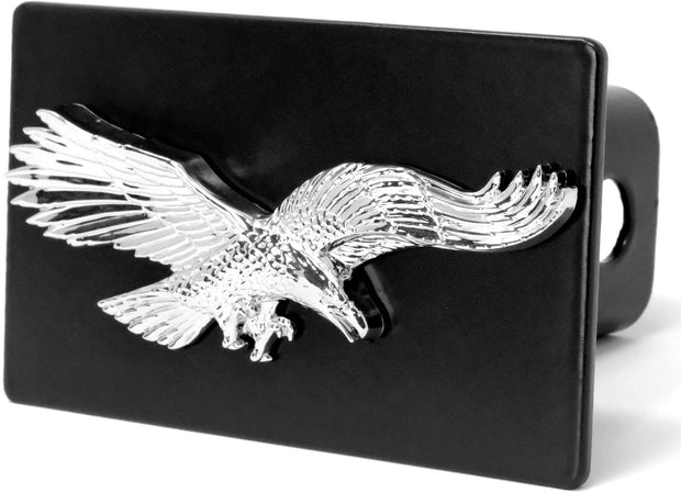 MULL Chrome Flying Eagle Metal Hitch Cover