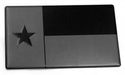 Texas State Metal Flag Auto Emblem for Cars Trucks (5"x3", Black 1-Pack)