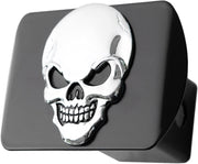 LFPartS Chrome Metal Skull Hitch Cover Fits