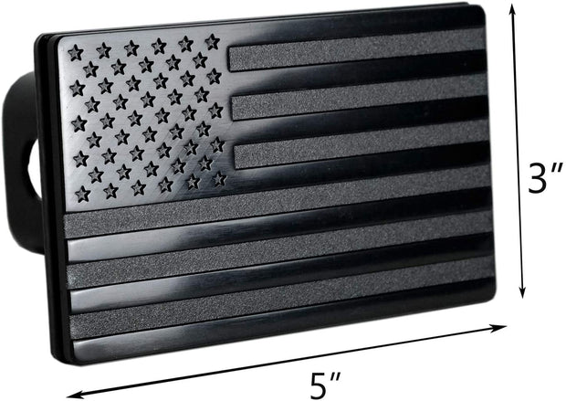 American Black Flag Metal Trailer Hitch Cover