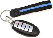 LFPartS Leather Ribbon Key Chain (Thin Blue Line Keychain)