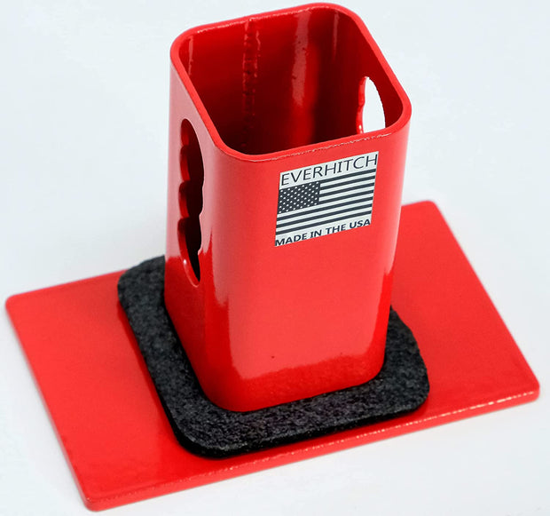 Blank Metal Hitch Cover (Fits 1.25", 2", and 2.5" Receiver, Red 5"x3")