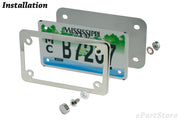 LFPartS Motorcycle License Plate and Frame