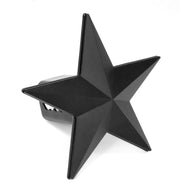 7" Texas 3D Five Point Star Metal Hitch Cover (Fits 2" 2.5" 3" Receiver, Black)