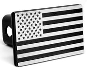 American Aluminum Chrome Flag Trailer Hitch Cover