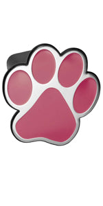 LFPartS Pink Dog Paw Emblem Metal Hitch Cover