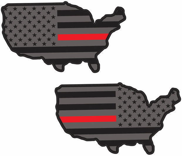 Magnet American Flag Map Reflective Auto Decal for Cars Trucks, 2pcs Forward and Reverse Set 7"x4"
