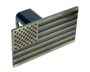 eVerHITCH Bronze USA Flag Metal Hitch Cover