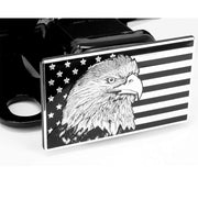 eVerHITCH Chrome American Eagle Flag Metal Hitch Cover