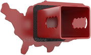 Blank Metal Hitch Cover (Fits 1.25", 2", 2.5", 3" Receiver, Red Map 7"x4")